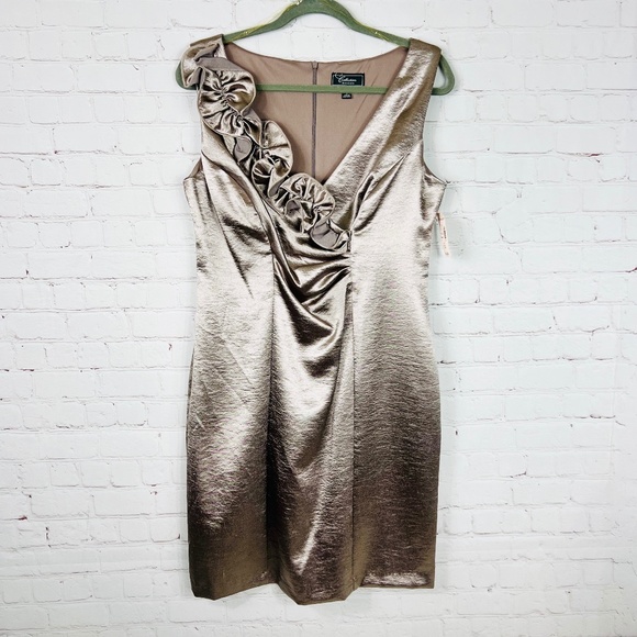 dressbarn Dresses & Skirts - 🔥CCO SALE! NWT🤩 |•DRESSBARN•| Rosé Champagne Ruffle V-Nack Dress